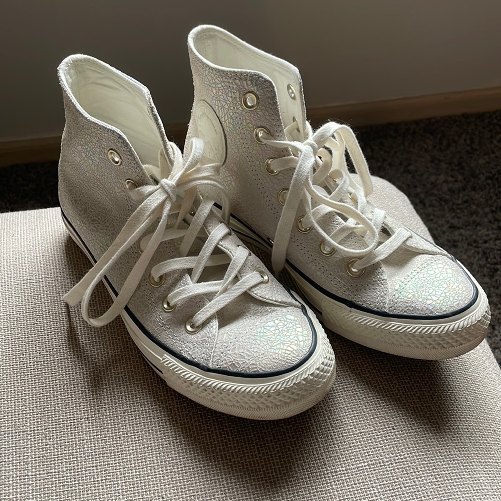 Converse high tops, opal color